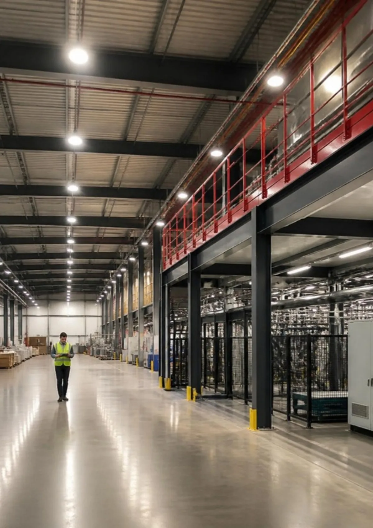 Hala po modernizacji oświetlenia LED – audyt efektywności energetycznej, białe certyfikaty